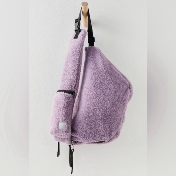 Free People Lavender Purple Over Achiever Movement Sherpa Sling Bag - Picture 2 of 4